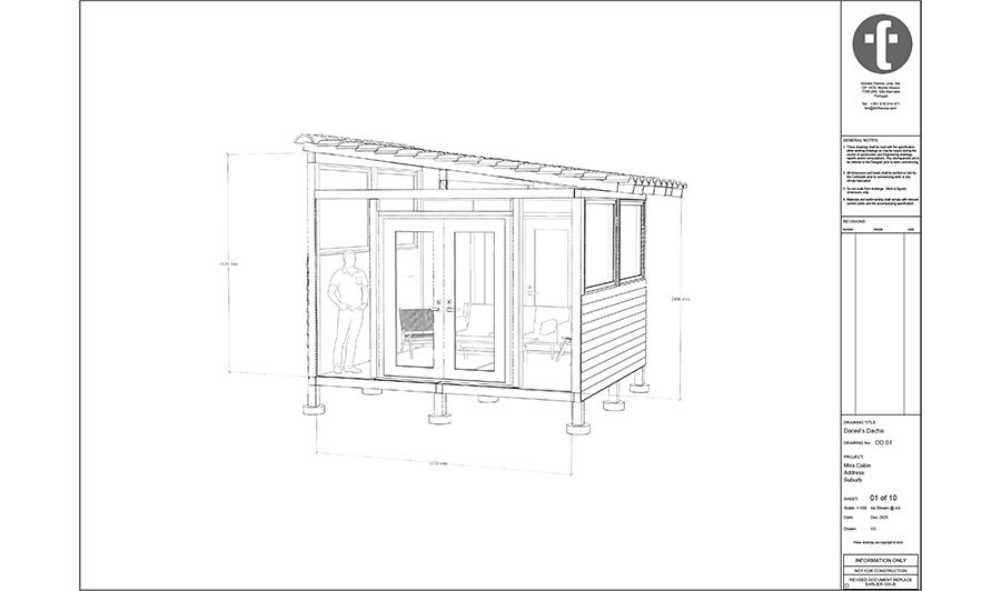 Pondside Dacha — production drawing