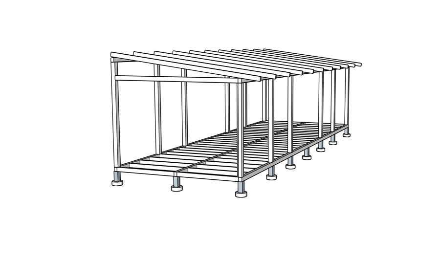 Studio Building — structural frame study