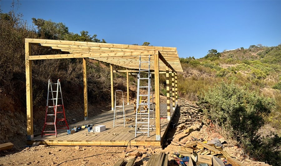 Studio Building — frame raised